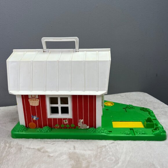 Vintage Fisher Price Little People Farm Barn Moo Door 1999 Chunky - Picture 6 of 9
